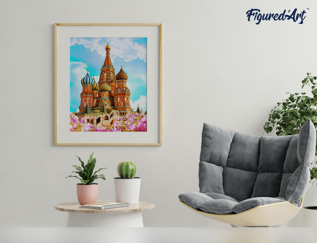 Malen nach Zahlen 40x50cm ohne Keilrahmen Figured’Art Basilius-Kathedrale - Kidis Art
