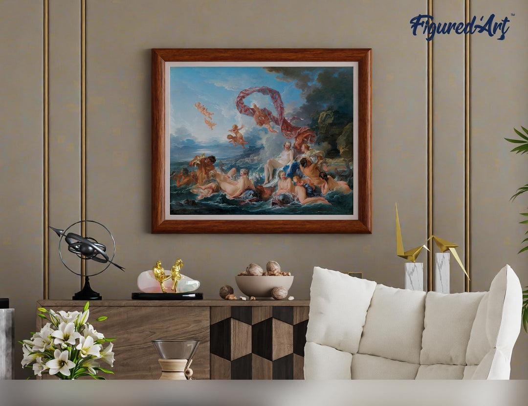 Malen nach Zahlen 40x50cm auf Keilrahmen gespannt Figured’Art Der Triumph der Venus – François Boucher - Kidis Art