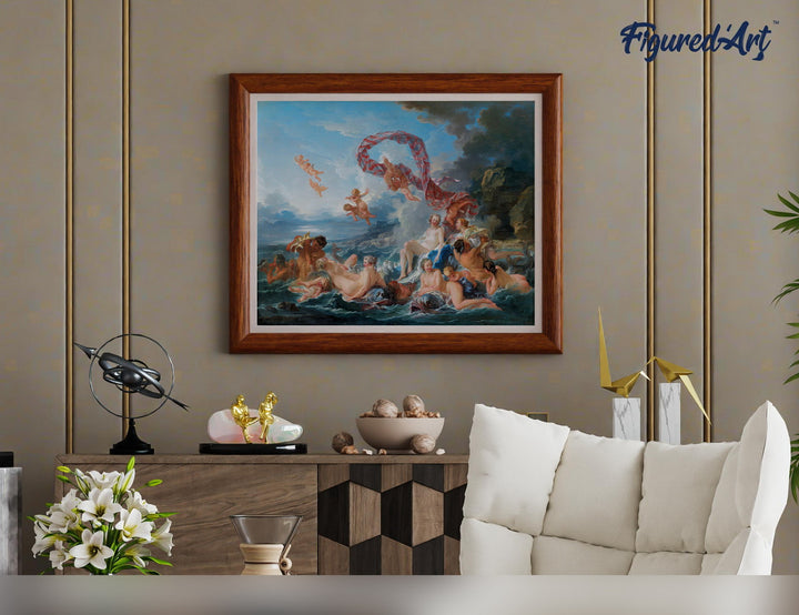 Malen nach Zahlen 40x50cm auf Keilrahmen gespannt Figured’Art Der Triumph der Venus – François Boucher - Kidis Art