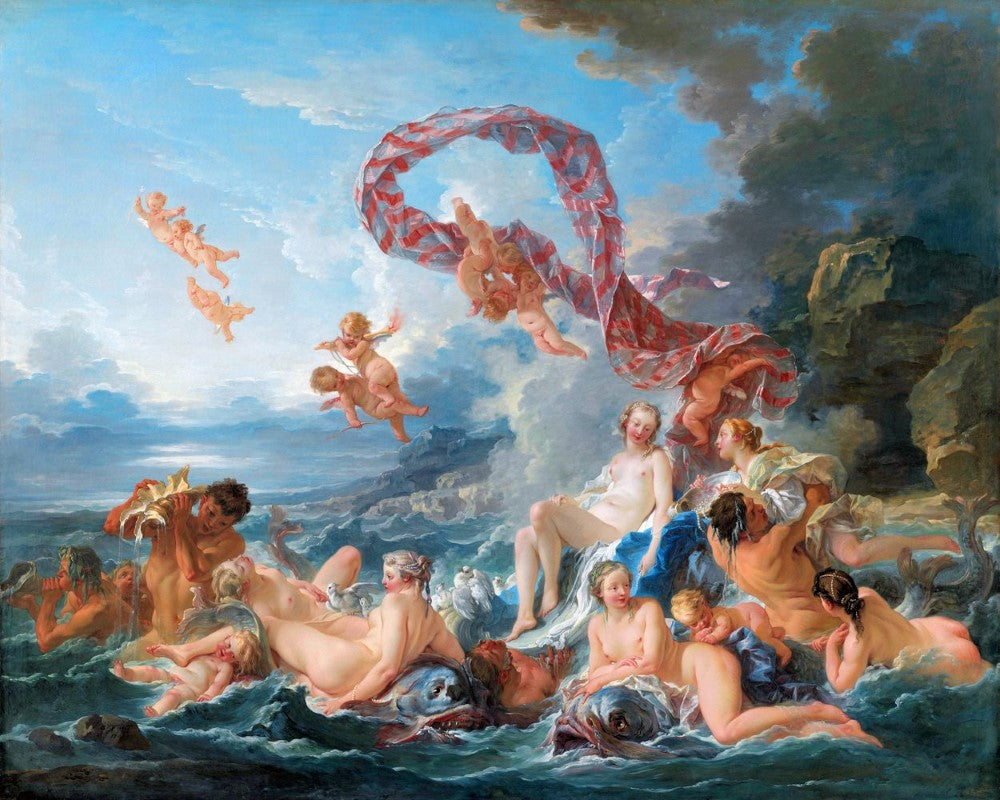 Kreuzstich 32x40cm – Der Triumph der Venus – François Boucher - Kidis Art
