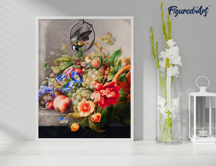 Malen nach Zahlen 40x50cm ohne Keilrahmen Figured’Art Blumen und Obst – Herman Henstenburgh - Kidis Art