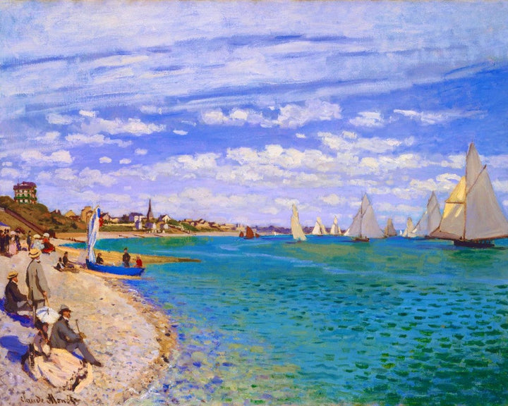 Kreuzstich 32x40cm – Regatta bei Sainte–Adresse – Monet - Kidis Art