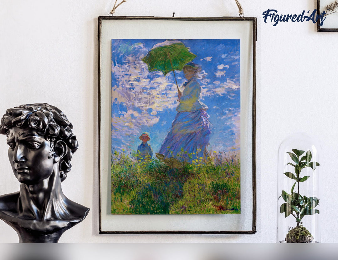 Malen nach Zahlen 40x50cm ohne Keilrahmen Figured’Art Der Spaziergang – Monet - Kidis Art
