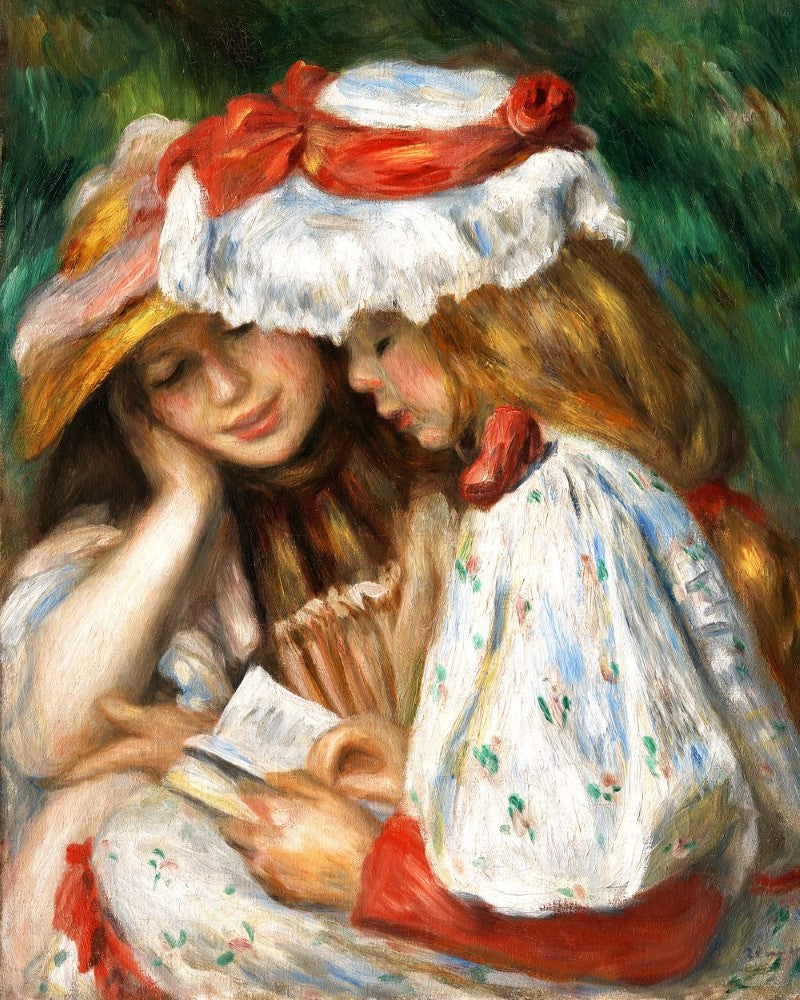 Kreuzstich 32x40cm – Zwei Lesende Mädchen – Renoir - Kidis Art