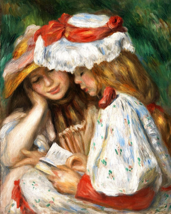Kreuzstich 32x40cm – Zwei Lesende Mädchen – Renoir - Kidis Art