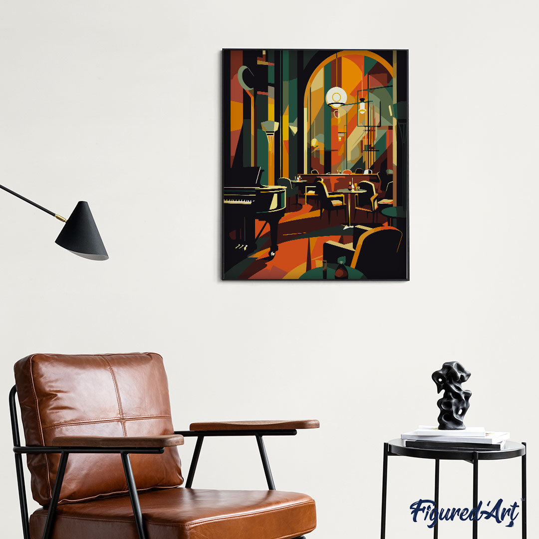 Malen nach Zahlen 40x50cm auf Keilrahmen gespannt Figured’Art Art-Deco-Club - Kidis Art