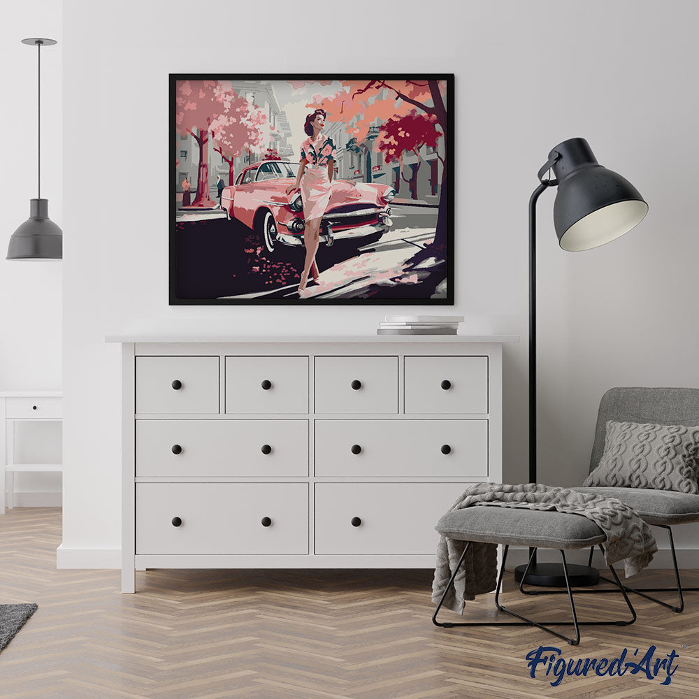 Malen nach Zahlen 40x50cm ohne Keilrahmen Figured’Art Kleiner Fuchs mit Glühbirnen - Kidis Art