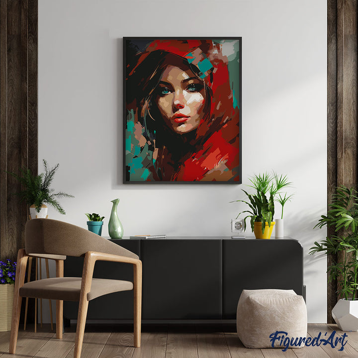 Malen nach Zahlen 40x50cm ohne Keilrahmen Figured’Art Fee und Schmetterlinge - Kidis Art