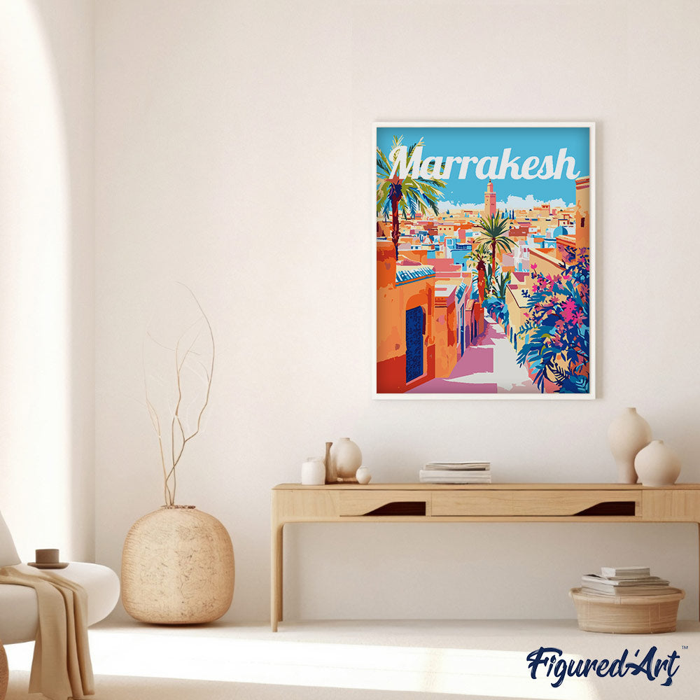 Malen nach Zahlen 40x50cm ohne Keilrahmen Figured’Art Schönheit hinter Blumen - Kidis Art
