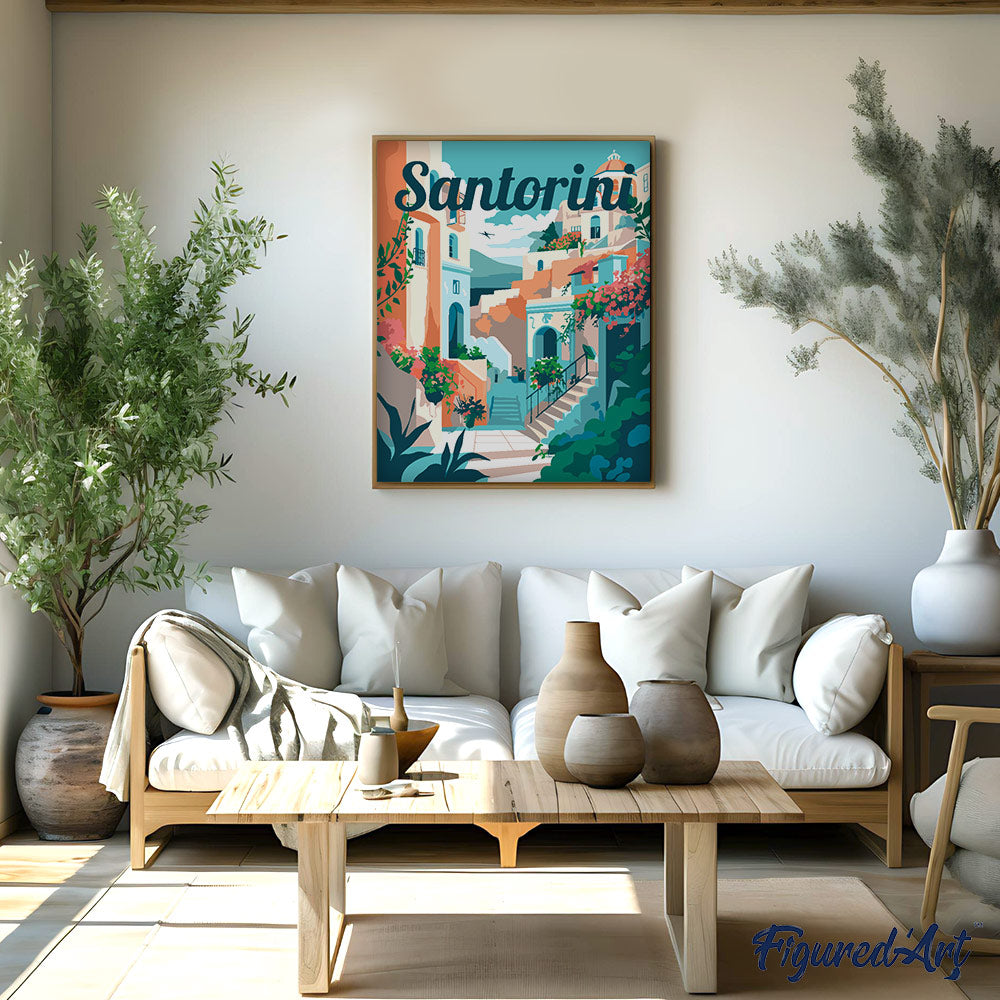 Malen nach Zahlen 40x50cm ohne Keilrahmen Figured’Art Reiseposter Bali - Kidis Art