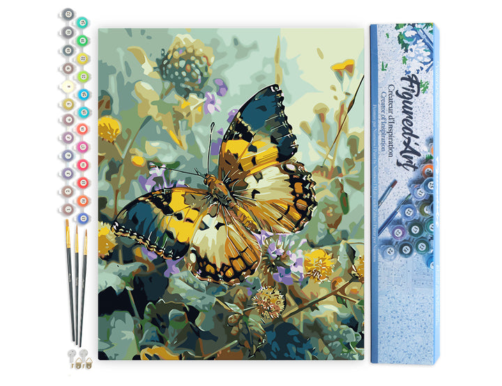 Malen nach Zahlen 40x50cm ohne Keilrahmen Figured’Art Janetta Forester Schmetterling - Kidis Art
