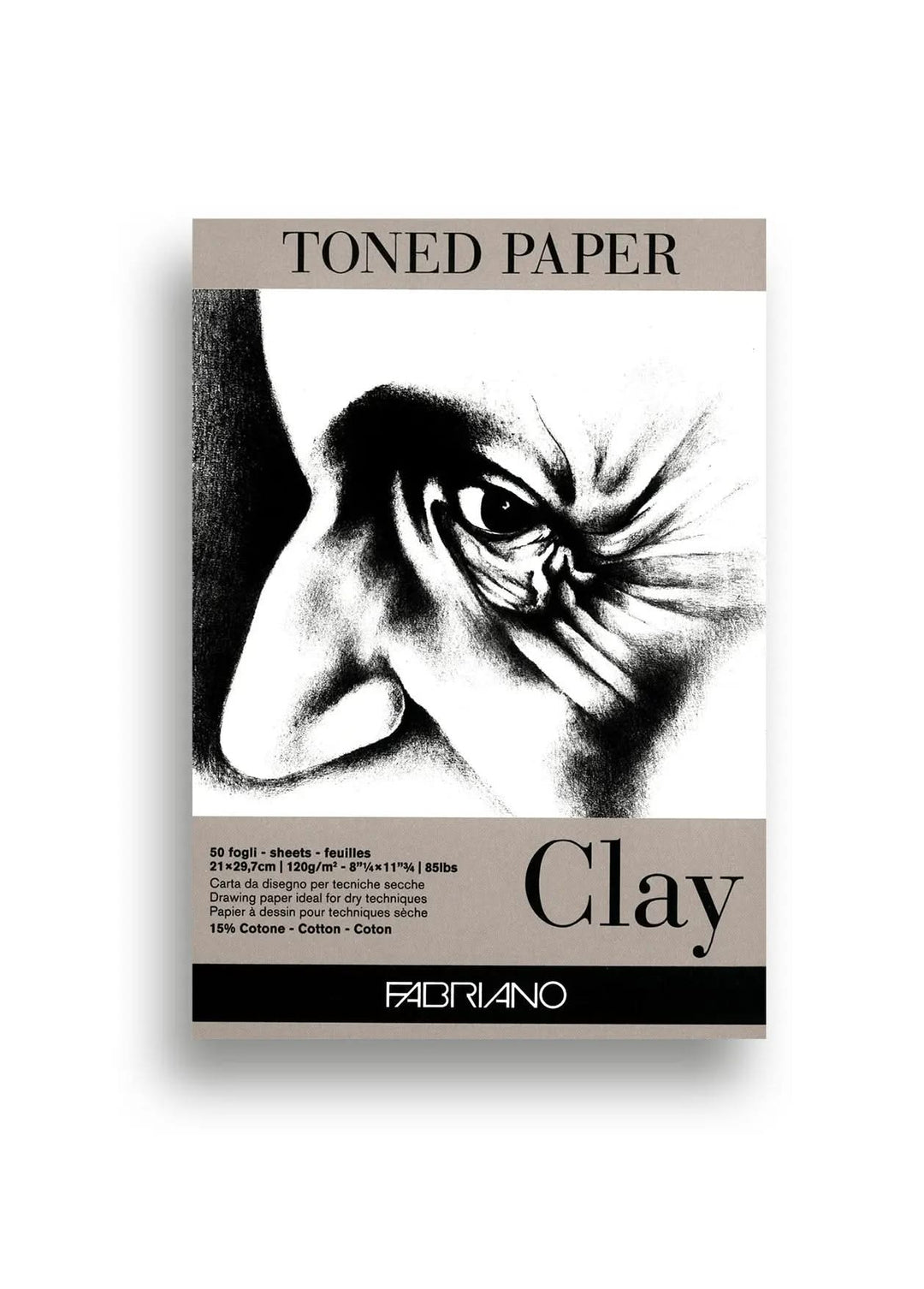 Fabirano Toned Paper Block clay - A4 - 120g - 50 Blatt - Kidis Art