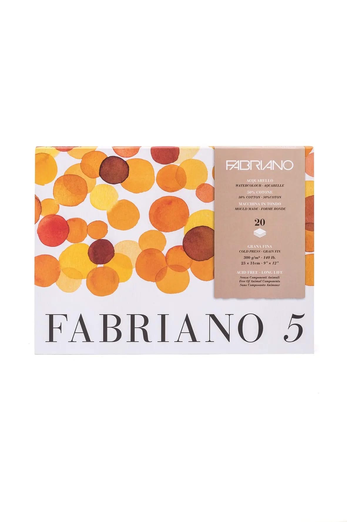 Fabriano 5 - Block - 31x41cm - 300g - 20 Blatt - rau - Kidis Art