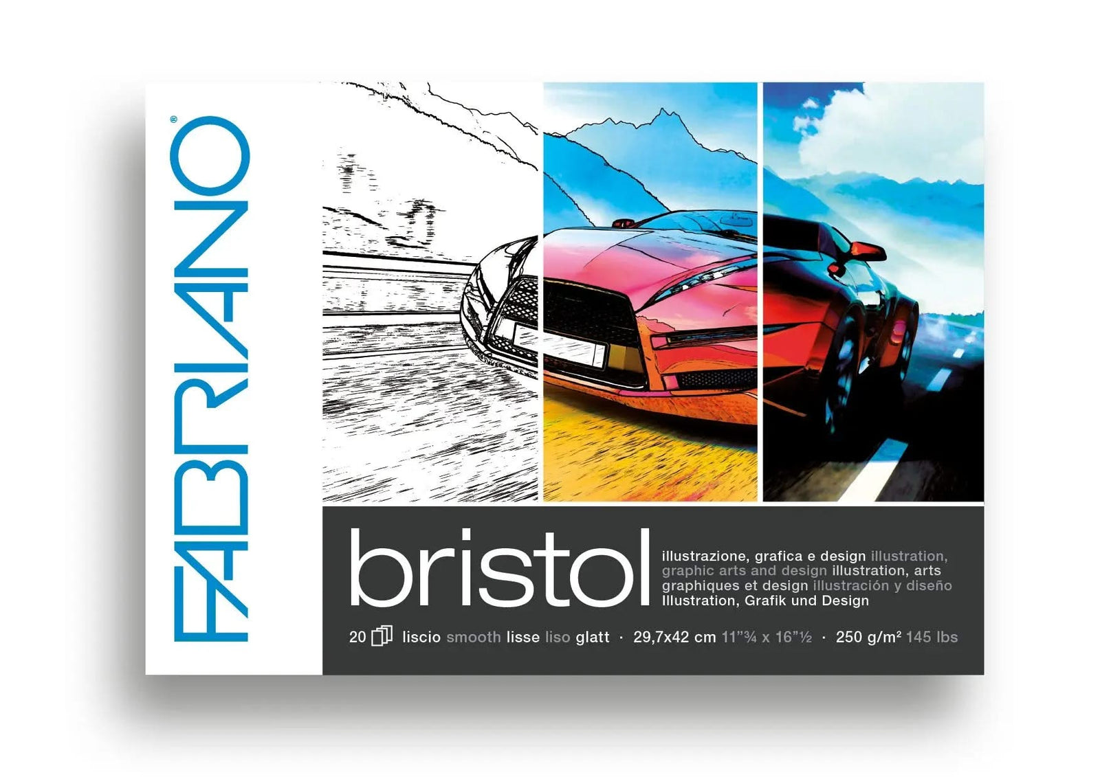 Fabriano Bristol Block - A3 - 250g - 20 Blatt - Kidis Art