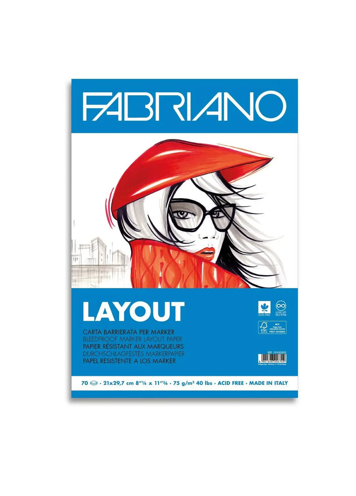 Fabriano Layout Block - A4 - 75g - 70 Blatt - Kidis Art