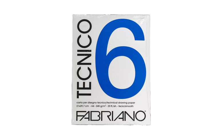 Fabriano Tecnico 6 Block - 50 x 70 cm - 240g - 20 Blatt - Kidis Art