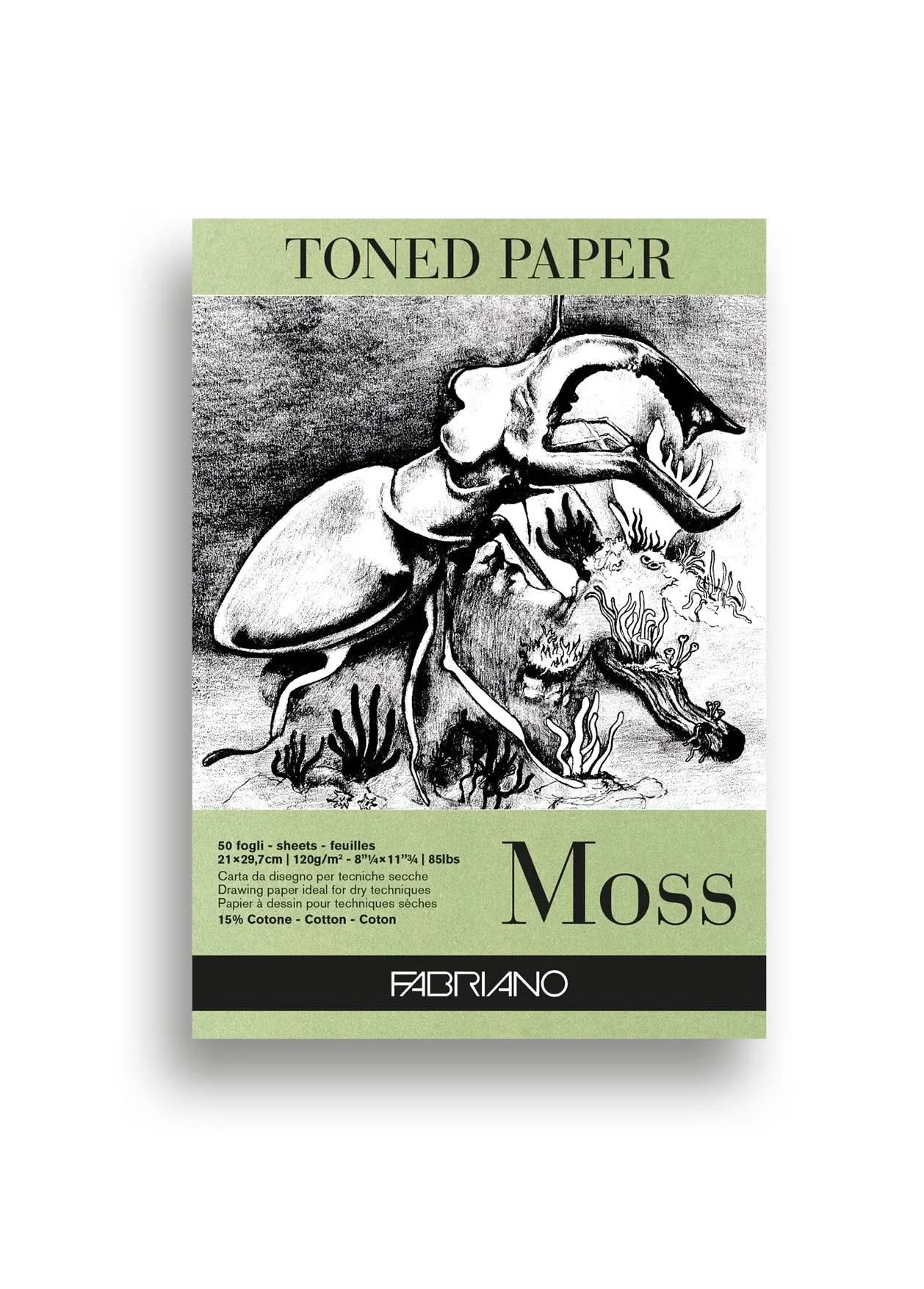 Fabriano Toned Paper Block moss - A4 - 120g - 50 Blatt - Kidis Art