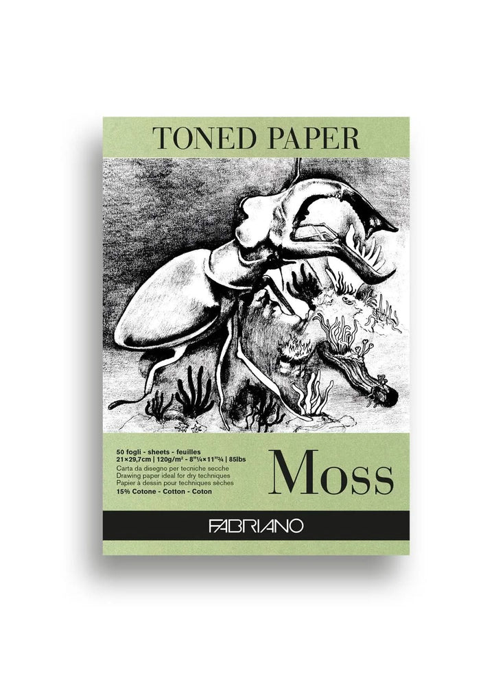 Fabriano Toned Paper Block moss - A4 - 120g - 50 Blatt - Kidis Art
