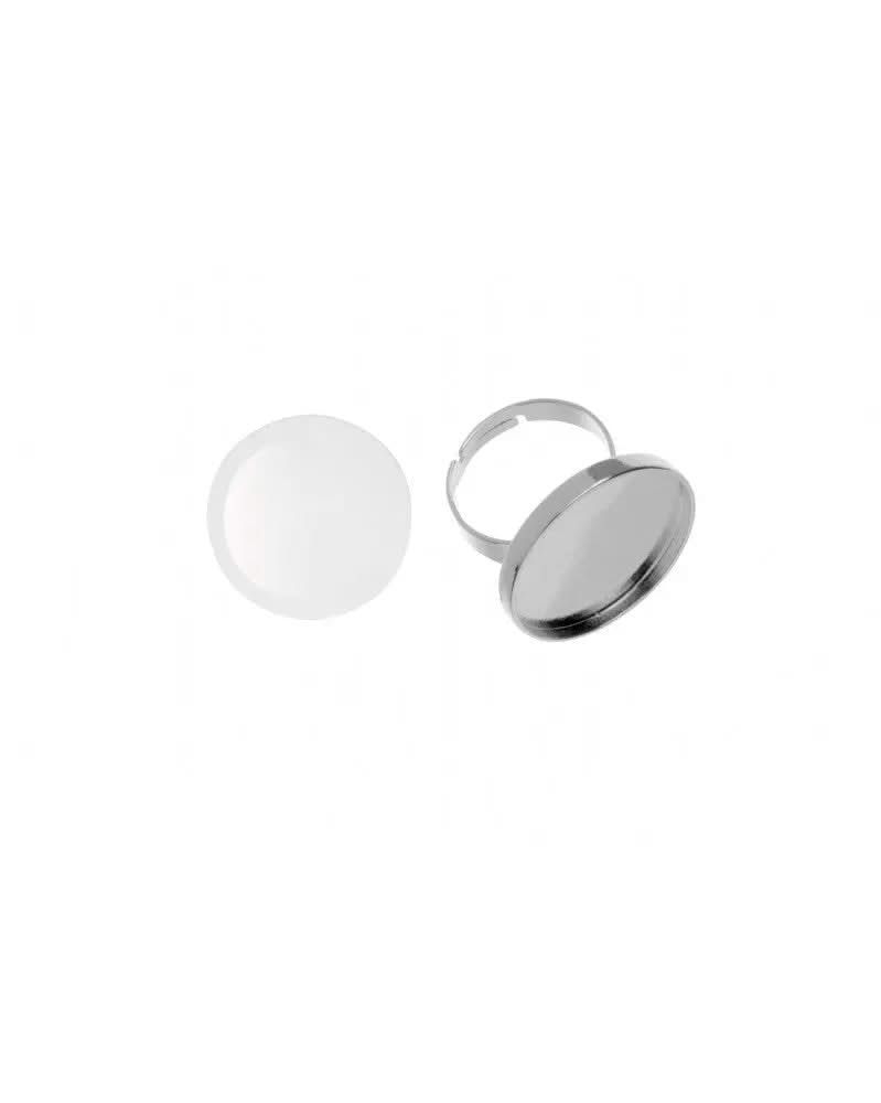 Fingerring rund silberfarben Ø27mm - Kidis Art