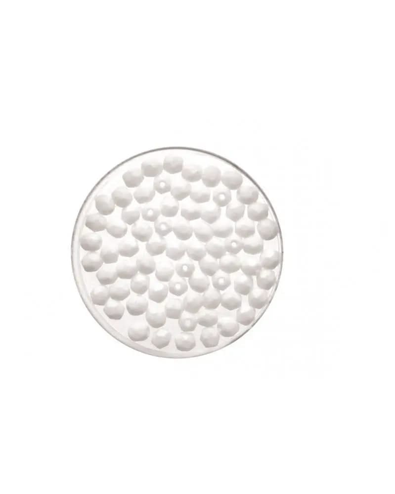 Glasschliffperle 6mm 50St weiss - Kidis Art