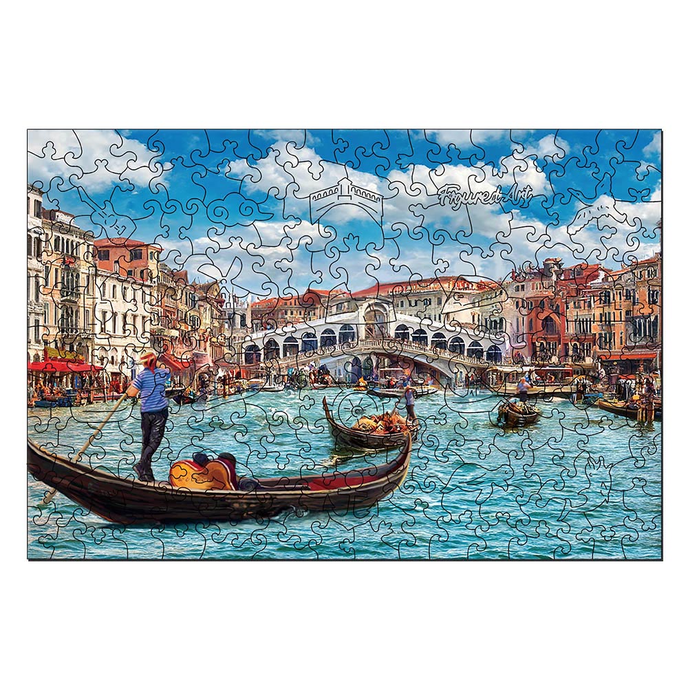 Holzpuzzle 2D Design – Der Kanal von Venedig - Kidis Art