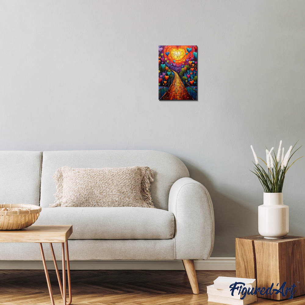 Holzpuzzle 2D Design – Weg der Herzen - Kidis Art