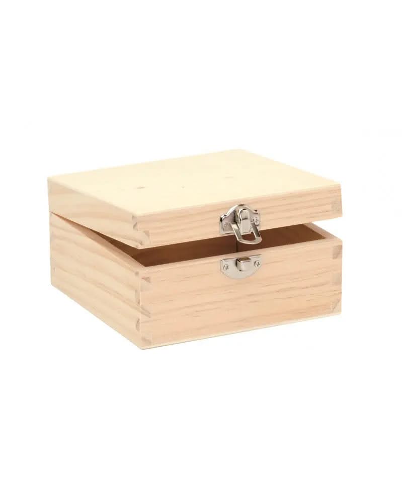 Holzbox quadrt. 13x13x7cm, FSC - Kidis Art