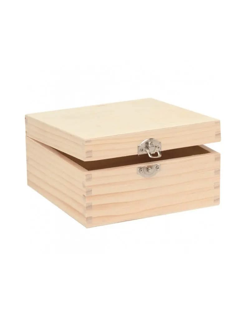 Holzbox quadrt. 16x16x8,5cm - Kidis Art