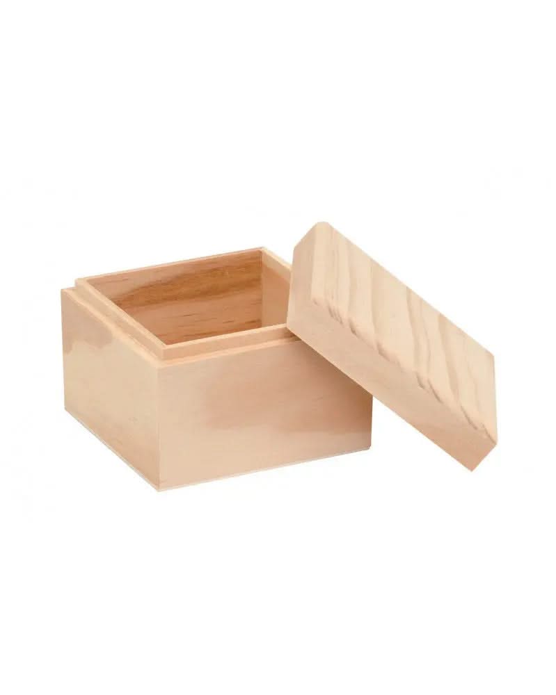 Holzbox quadrt. 9x9x7cm, FSC - Kidis Art