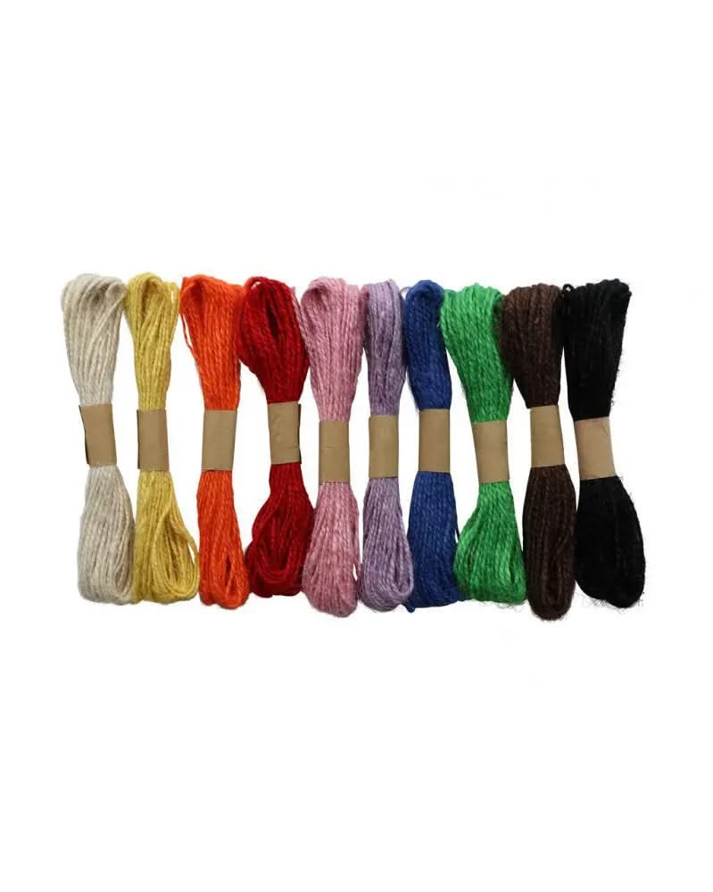 Jute-Schnur 10m, 10 Farben - Kidis Art