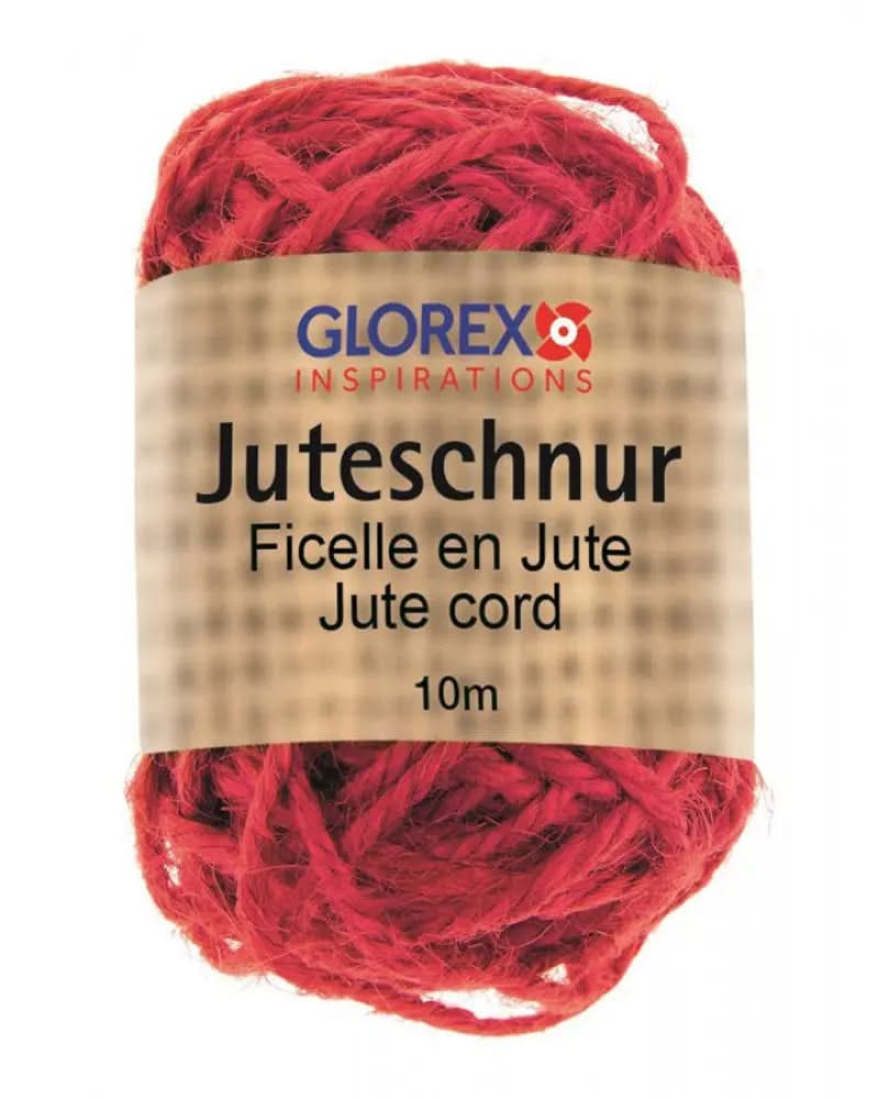 Juteschnur 10m rot - Kidis Art