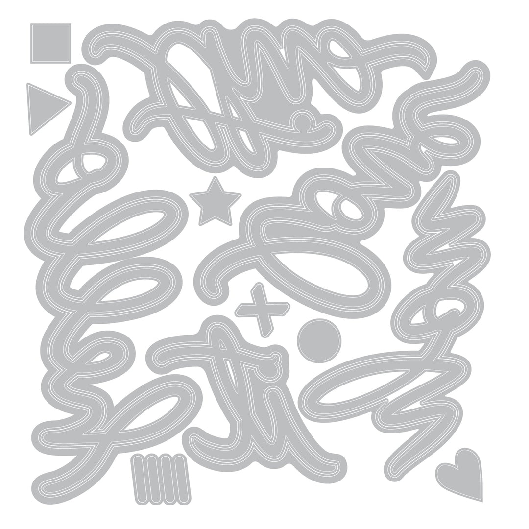 Thinlits 17-teiliges Stanzschablonen-Set Vicki Script 