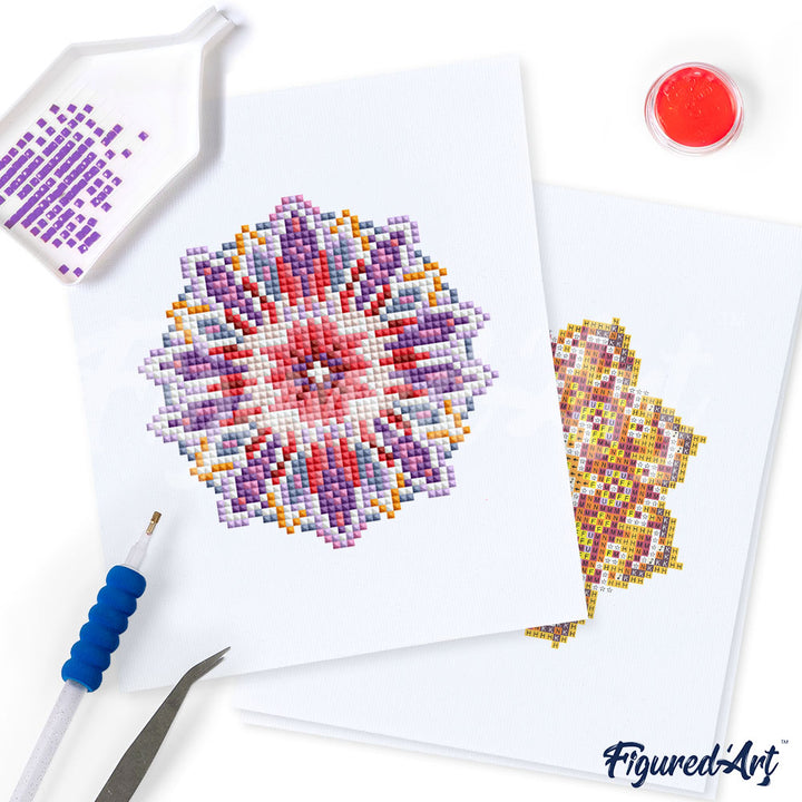 Mini-Serie Diamond Painting – Rosetten - Kidis Art