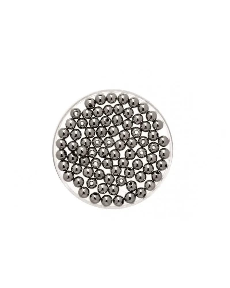 Metallic-Perle dunkelgrau 6mm - Kidis Art