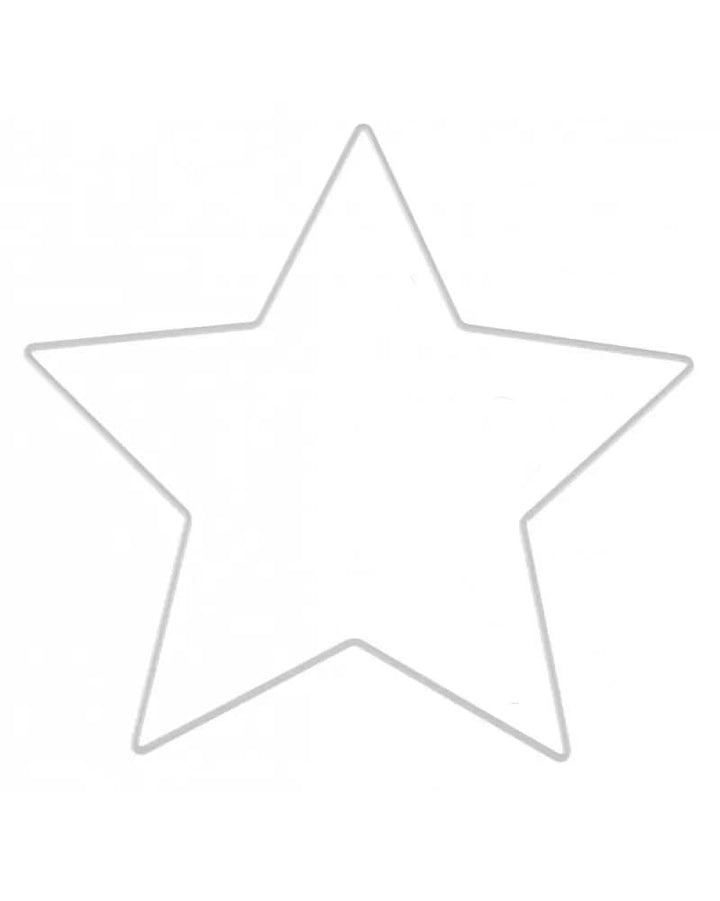 Metallstern weiss 25x25x0,3cm - Kidis Art