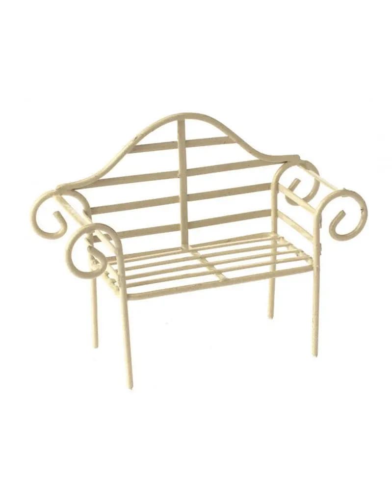 Mini-Gardening Gartenbank creme 10x4x8,5cm - Kidis Art