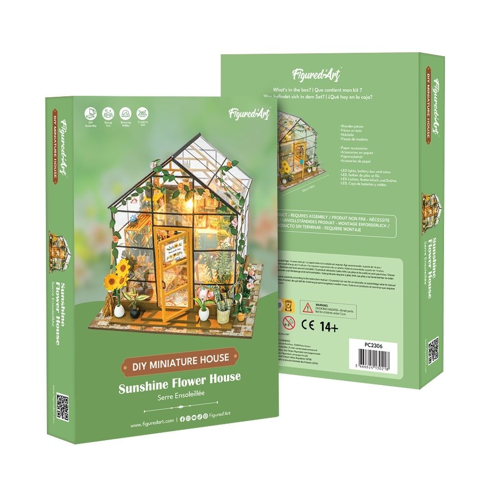 Miniaturhaus - Sonniges Gewächshaus - Kidis Art