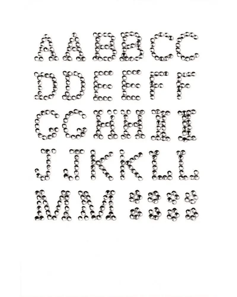 P&amp;D Buchstabe 13mm A-M crystal selbstklebend (je 2 Stck) - Kidis Art