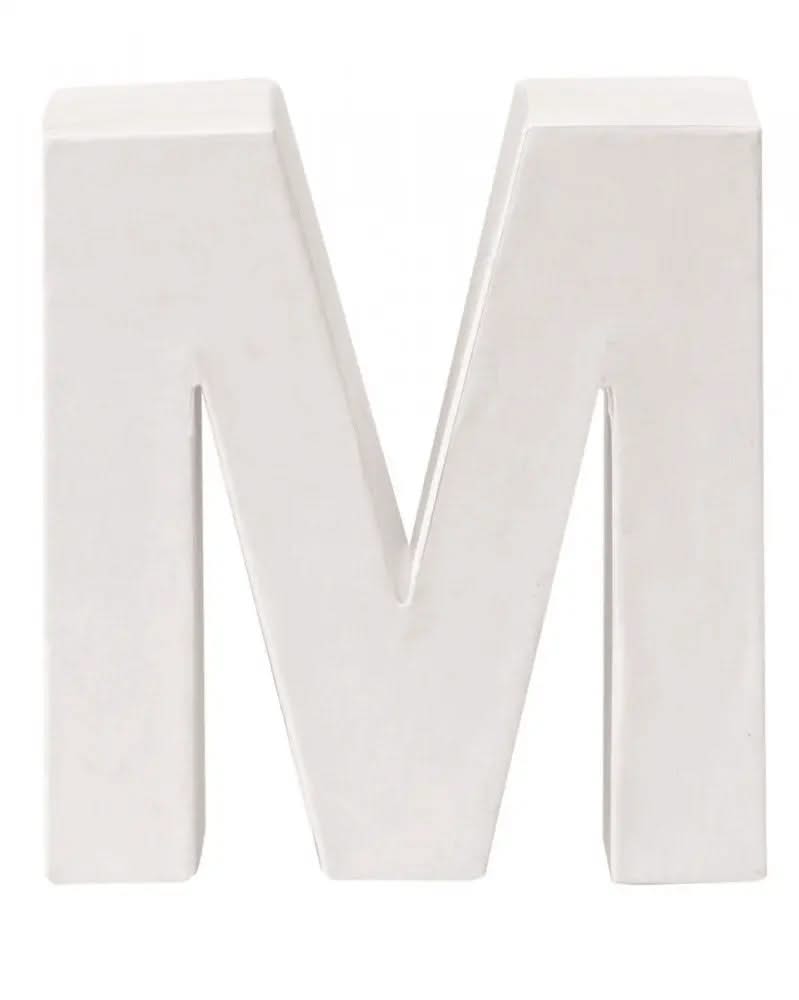 Papp-Buchstabe M 10x3,5cm FSC Mix - Kidis Art