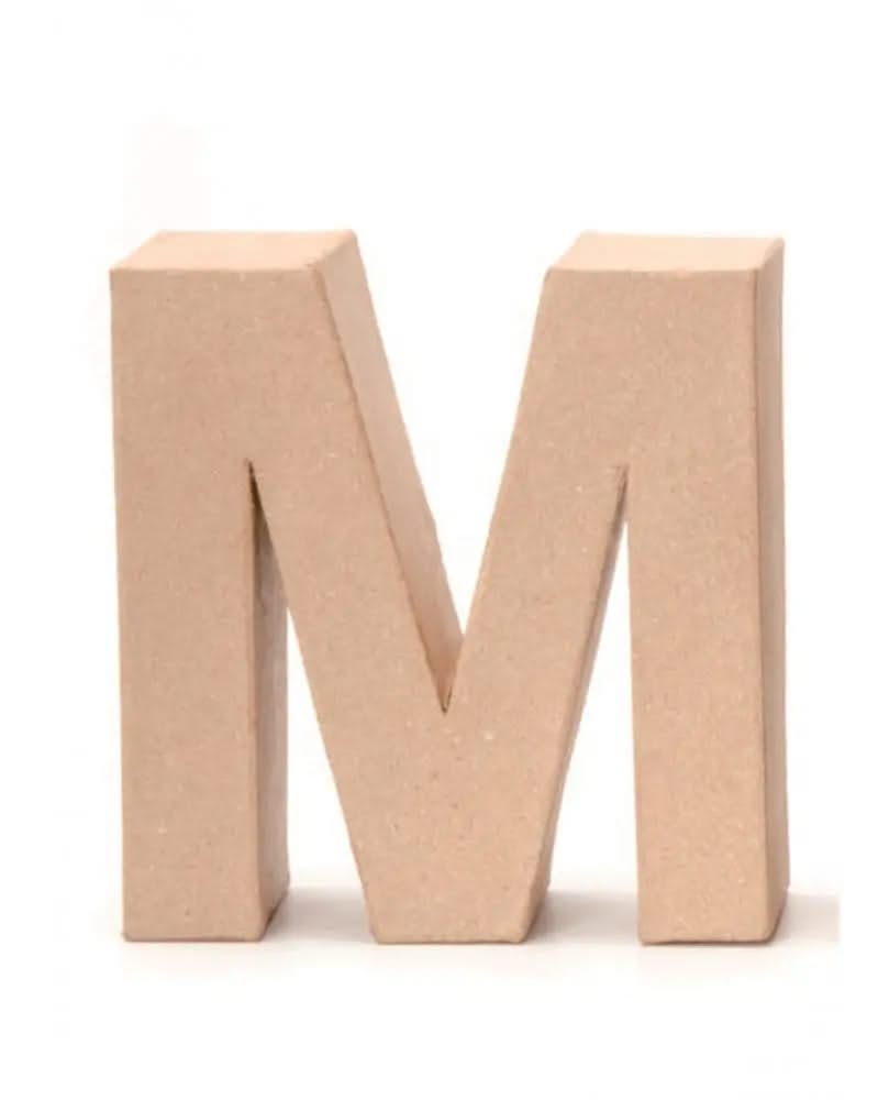 Papp-Buchstabe M 17,5X5,5cm - Kidis Art