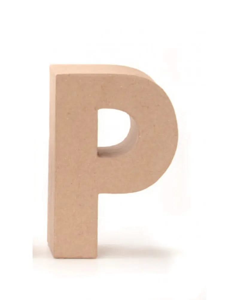 Papp-Buchstabe P 17,5X5,5cm - Kidis Art