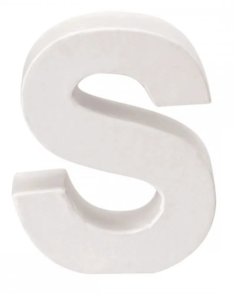 Papp-Buchstabe S 10x3,5cm FSC Mix - Kidis Art