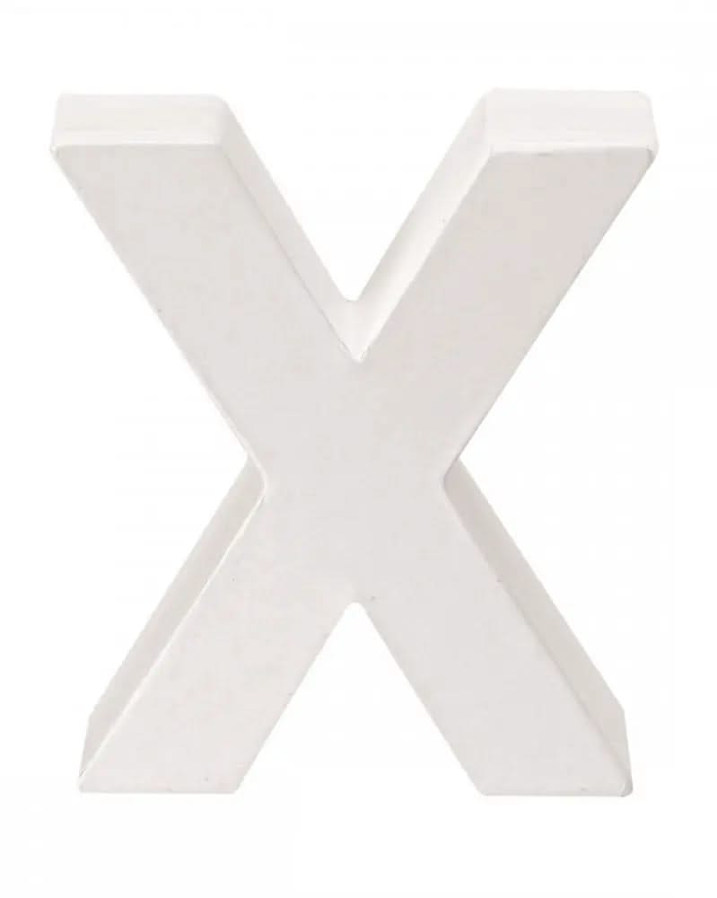 Papp-Buchstabe X 10x3,5cm FSC Mix - Kidis Art