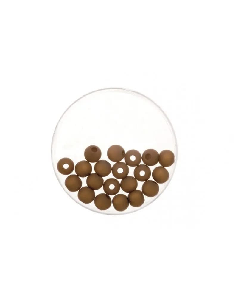 Perle 6mm Polaris matt 20St dunkelbraun - Kidis Art