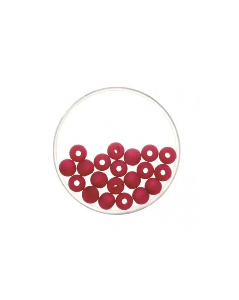 Perle 6mm Polaris matt 20St himbeer - Kidis Art