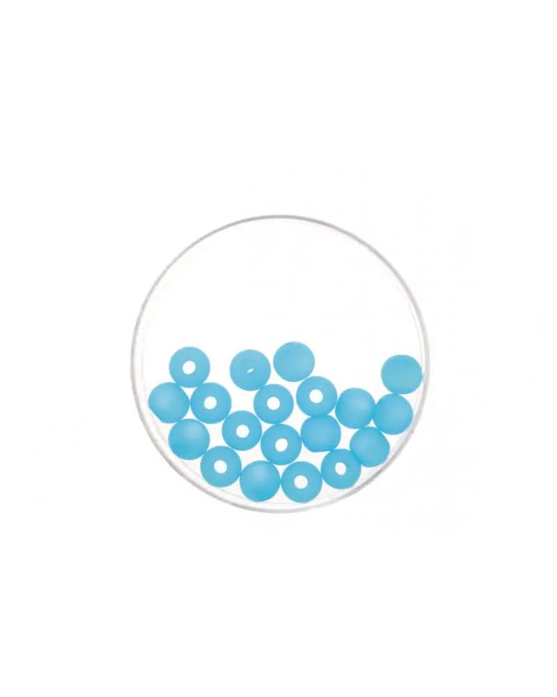 Perle 8mm Polaris matt 15St aqua - Kidis Art