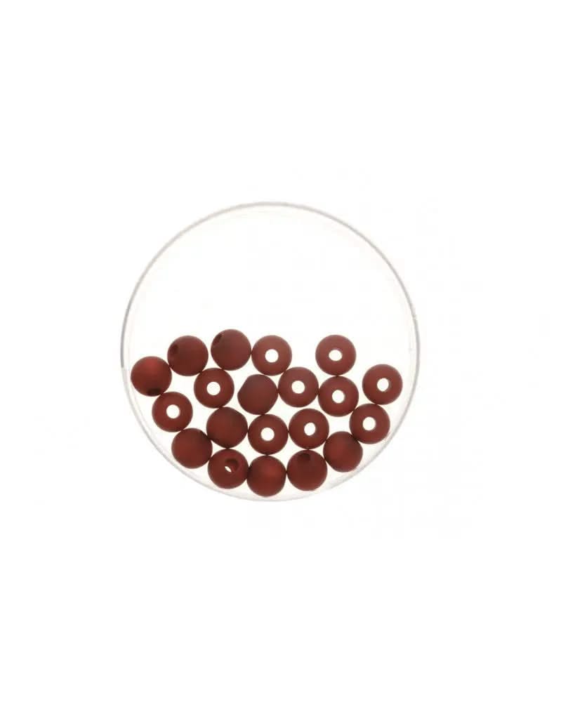Perle 8mm Polaris matt 15St dunkelrot - Kidis Art