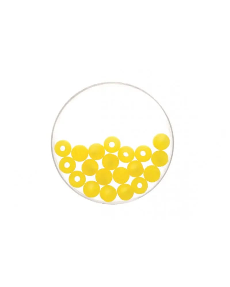 Perle 8mm Polaris matt 15St gelb - Kidis Art