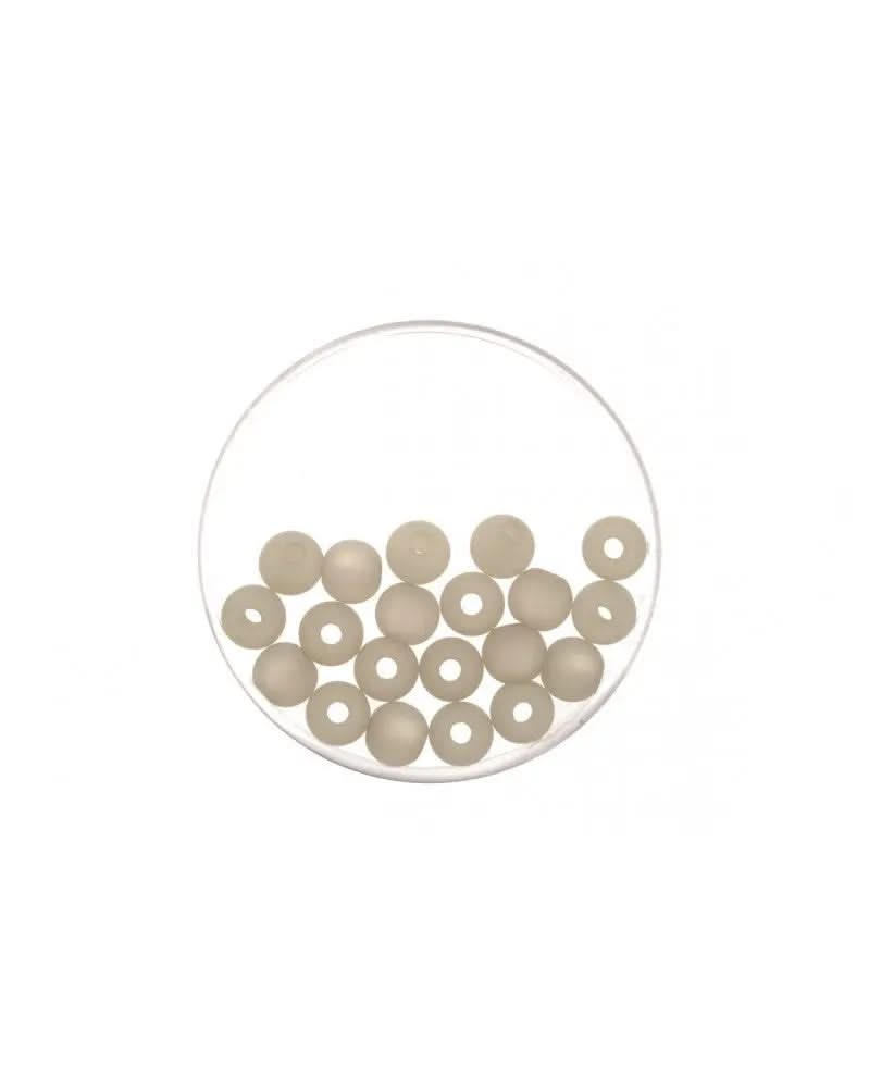 Perle 8mm Polaris matt 15St  hellgrau - Kidis Art
