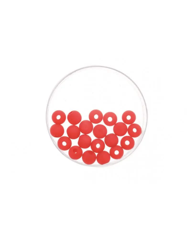 Perle 8mm Polaris matt 15St rot - Kidis Art